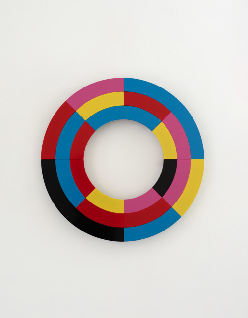 Vivid Production Cycle, 2025
powder-coated aluminium
70 x 70 x 5 cm / 27.6 x 27.6 x 2 in