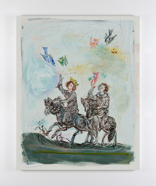 David Godbold&amp;nbsp;
Untitled (anti-grav[ity] birdlife), 2015
acrylic, crayon, pencil, oil and oil stick on canvas
76 x 61 cm / 29.9 x 24 in&amp;nbsp; &amp;nbsp;

&amp;nbsp;