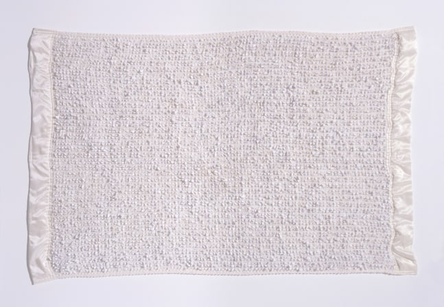 Kathy Prendergast&amp;nbsp;
Grave Blanket (Version 1), 1997
woolen blanket and marble chippings&amp;nbsp;
108 x 71 cm / 42.5 x 28 in&amp;nbsp; &amp;nbsp;
Collection of Irish Museum of Modern Art, Dublin