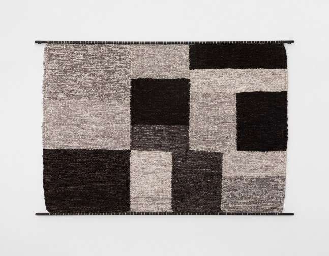 Sean Scully&amp;nbsp;
Translation of Drawing 1.24.24 &amp;nbsp;2025
Handwoven Tapestry, un-dyed wool yarns and hand spun Irish wool
90 x 132 cm / 35.4 x 52 in &amp;nbsp;