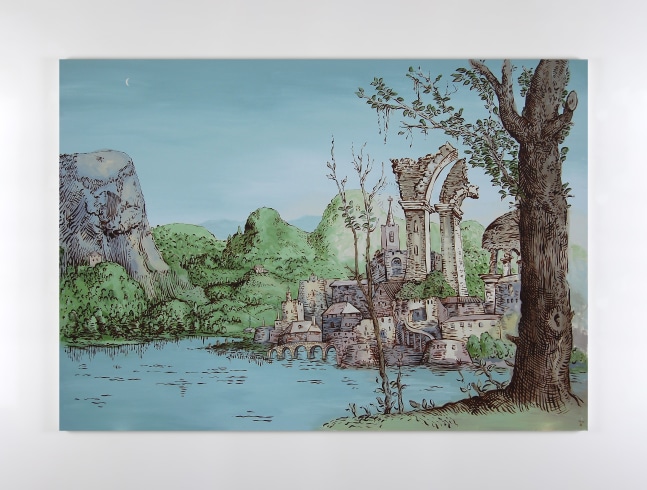 David Godbold&amp;nbsp;
...yet in so many ways it had been such a good day, 2008
acrylic on canvas
175 x 250 cm / 68.9 x 98.4 in&amp;nbsp; &amp;nbsp;