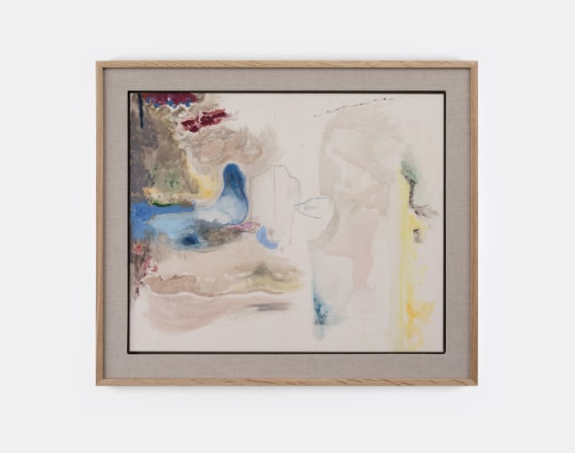 Aleana Egan&amp;nbsp;

no meetings,&amp;nbsp;2023

oil and gouache on linen with solid white oak and linen mount&amp;nbsp;

74.5 x 88 x 6.5 cm / 29.3 x 34.6 x 2.6 in framed

&amp;nbsp;