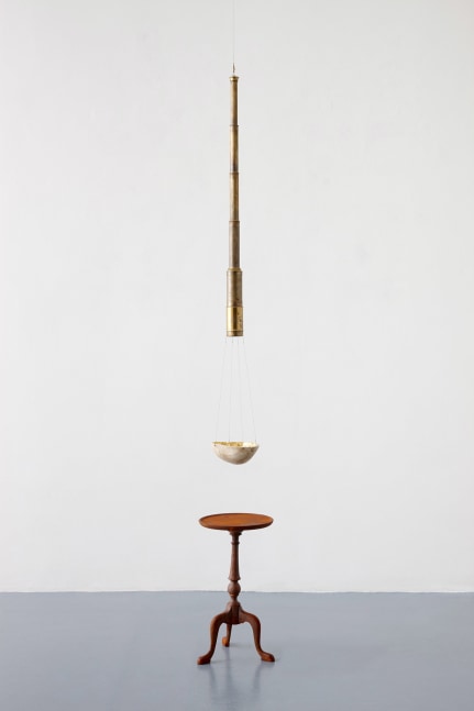 Dorothy Cross&amp;nbsp;

Table Telescope,&amp;nbsp;2016

cast iron table, antique brass telescope, gilded human skull, meteorite

table 49 x 28 cm / 19.3 x 11 in &amp;nbsp;

telescope 91 x 5 cm / telescope 35.8 x 2 in &amp;nbsp;