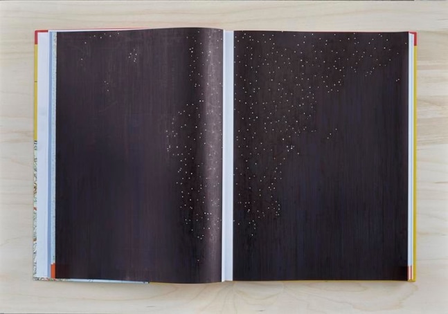 Kathy Prendergast
Atlas 13 BREST-NANTES, 2016
AA Road Atlas of Europe, ink
30.5 x 43.5 x 1 cm / 12 x 17.1 x .4 in