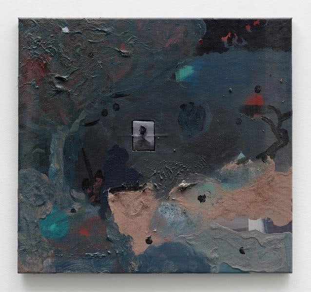 Merlin James
Sign of the wanted, 1998-1999
acrylic and mixed media on canvas
57 x 61 cm / 22.4 x 24 in