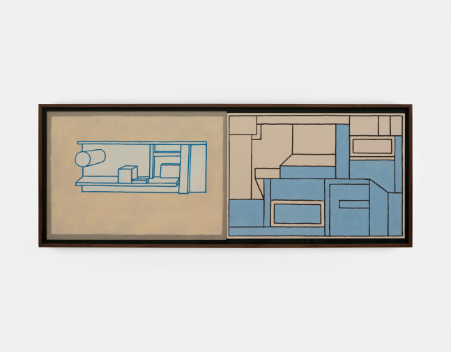 Nathalie Du Pasquier

Floating,&amp;nbsp;2022

oil on paper, 2 modules

78.5 x 208 cm / 30.9 x 81.9 in framed