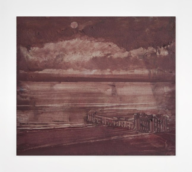 Merlin James&amp;nbsp;A pier at night 2005&amp;nbsp;acrylic &amp;amp; mixed media on canvas&amp;nbsp;35 x 40 cm / 13.8 x 15.7 in&amp;nbsp;&amp;nbsp;