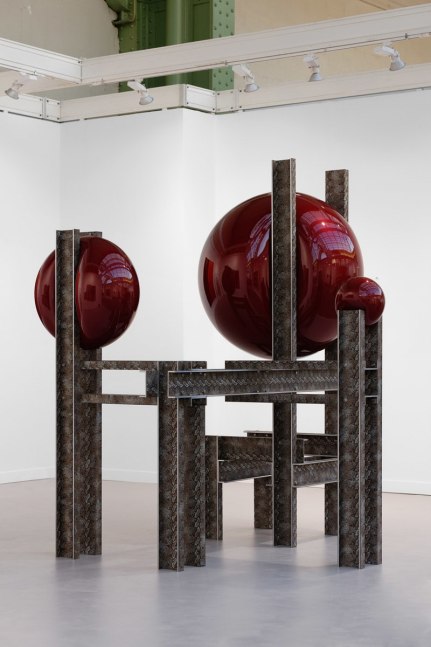 Siobh&amp;aacute;n Hapaska
Snake and Apple, 2018
aluminium, artificial snakeskin, fibreglass, stainless steel, two-pack acrylic paint, lacquer
250 x 215 x 205 cm / 98.4 x 84.6 x 80.7 in