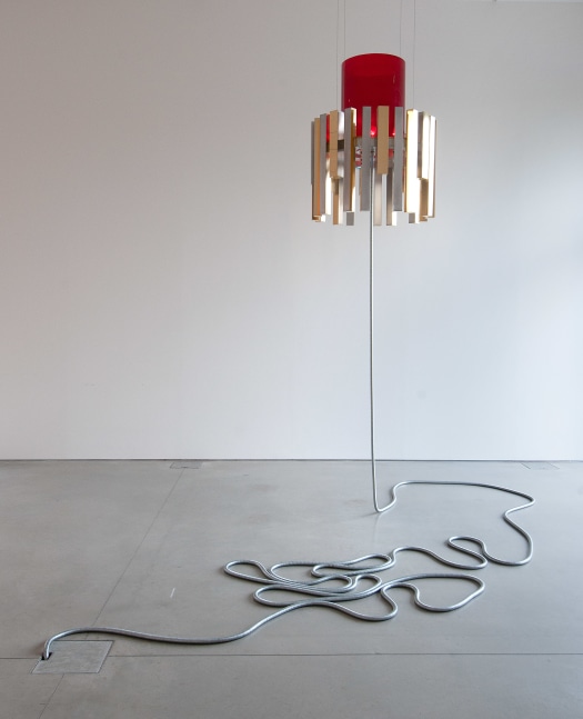 Siobh&amp;aacute;n Hapaska&amp;nbsp;
Earthed,&amp;nbsp;2018
aluminium, brass, electrical components, acrylic
120 x 97 diameter cm / 47.2 x 38.2 diameter in&amp;nbsp;