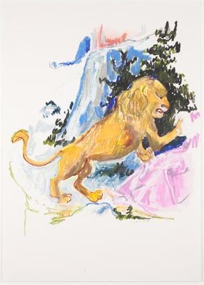 Lion with thorn (after Lippi) 2015