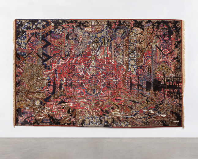 Eoin Mc Hugh&amp;nbsp;
the skies will be friendlier then, 2014
wool and mixed media
306 x 492 cm / 120.5 x 193.7 in&amp;nbsp;
