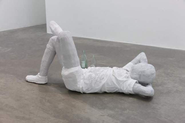 Andy Fitz
LIAR LIAR, 2019
steel, card, plaster, fibreglass, resin, paint, pleather, glass bottles, T-shirt
66 x 70 x 141 cm / 26 x 27.6 x 55.5 in&amp;nbsp;

&amp;nbsp;