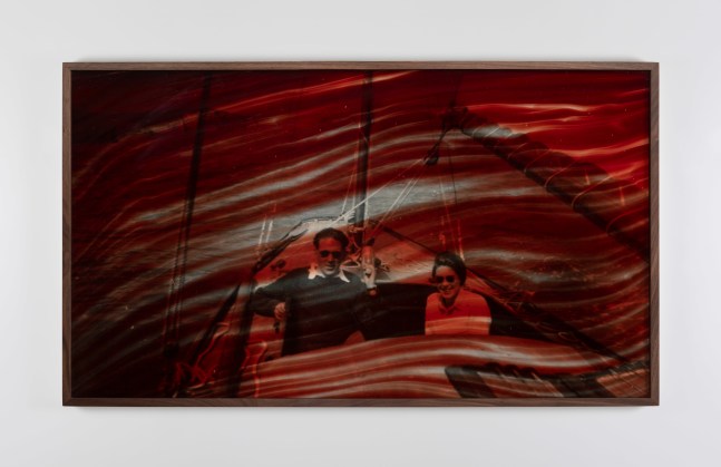 Dorothy Cross&amp;nbsp;
Bloodlines Series (Under sail), 2024
framed photograph with red and white hand-poured stained glass, unique
54 x 93.3 cm / 21.3 x 36.7 in framed &amp;nbsp;