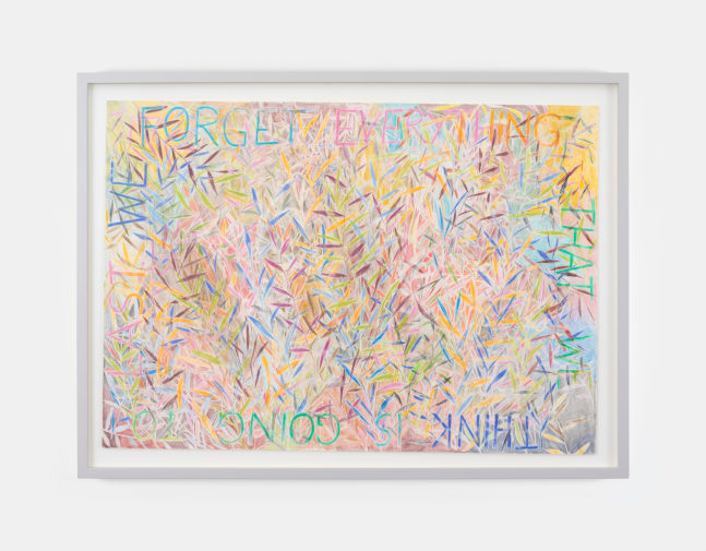 Isabel Nolan  we forget everything 2020 coloured pencil on paper 42 x 59.4 cm unframed 16.5 x 23.4 in unframed