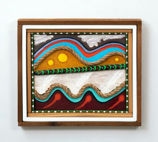 Fruits of Spirit,&amp;nbsp;2021
oil, rope, copper, wood on wood
35 x 40.5 cm / 13.8 x 15.9 in