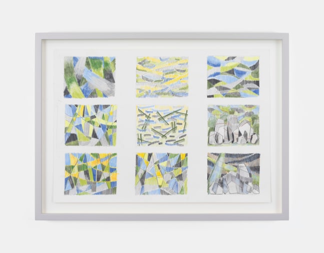 Isabel Nolan
Nine Days, 2021
coloured pencil on paper
29.5 x 41.5 cm / 11.6 x 16.3 in&amp;nbsp; &amp;nbsp;
36 x 48.5 x 3.8 cm / 14.2 x 19.1 x 1.5 in framed