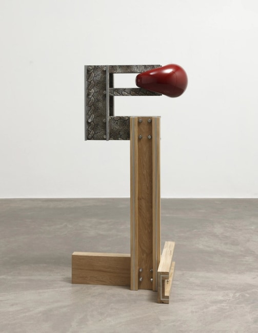 Siobh&amp;aacute;n Hapaska
snake, apple, tree, 2018
aluminium, artificial snakeskin, fibreglass, two-pack acrylic paint, oak, lacquer, edition of 3
146 x 65 x 66 cm / 57.5 x 25.6 x 26 in