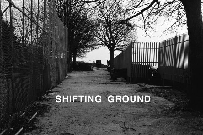 Willie Doherty&amp;nbsp;
Shifting Ground (The Walls, Derry), 1991
black and white photograph with text mounted on aluminium, edition of 3
121.9 x 182.9 cm / 48 x 72 in&amp;nbsp;&amp;nbsp;