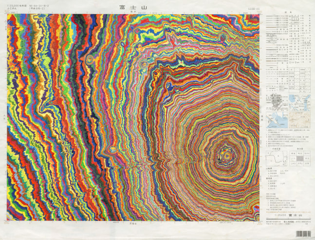 Kathy Prendergast&amp;nbsp;
Fujidelic, 2015-2016
ink on paper
46 x 58 cm / 18.1 x 22.8 in unframed&amp;nbsp;&amp;nbsp;
51 x 63 x 4 cm / 20.1 x 24.8 x 1.6 in framed