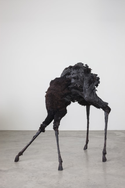 Eoin Mc Hugh&amp;nbsp;
the ground itself is kind, black butter, 2014
black sheepskin, wax, steel and mixed media
224 x 122 x 190 cm / 88.2 x 48 x 74.8 in&amp;nbsp;
Collection of The Tia Collection, Santa Fe