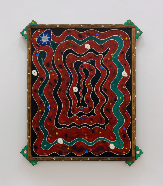 Quarantine Dreams, 2021
oil, rope and nails on canvas with painted wood frame
154.9 x 129.5 cm / 61 x 51 in&amp;nbsp;&amp;nbsp;