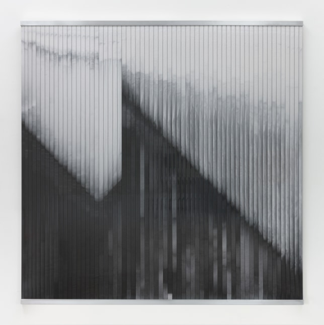 Siobh&amp;aacute;n&amp;nbsp; Hapaska&amp;nbsp;
Untitled, 2019
carbonized oak, white marble powder, aluminium &amp;amp; acrylic twinwall channel
126 x 126 cm / 49.6 x 49.6 in&amp;nbsp; &amp;nbsp;