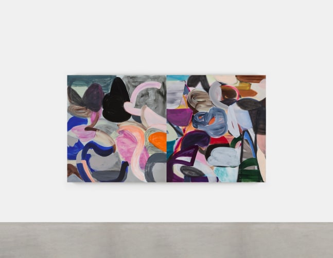 Liliane Tomasko&amp;nbsp;

To shift a Shape, to shape a Shift, across a Line and causing no Rift, 2024

acrylic and acrylic spray on aluminium, two panels

152.4 x 279.4 cm / 60 x 110 in&amp;nbsp; &amp;nbsp;

each panel 152.5 x 140 x 2.8 cm /&amp;nbsp;60 x 55.1 x 1.1 in

&amp;nbsp;