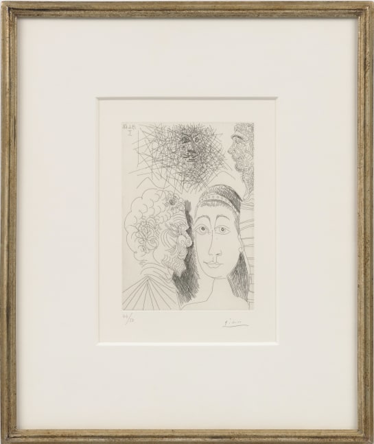 Pablo Picasso

347 Series, No. 163, June 19, 1968 I
etching, edition of 50
13 3/4 x 11 in. / 34.9 x 27.9 cm