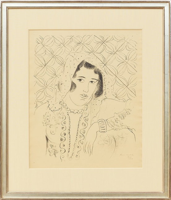 Figure devant Tapa africain, 1929

lithograph, edition of 50

25 3/8 x 19 11/16 in.&amp;nbsp;/&amp;nbsp;64.5 x 50 cm