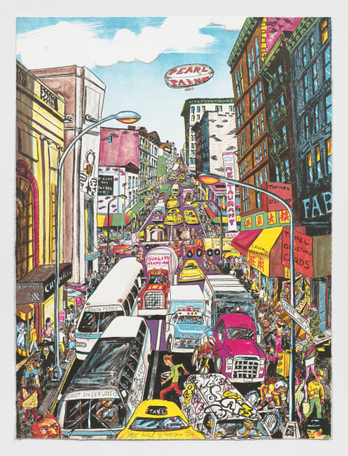 Looking Up Broadway, Again, 1993

lithograph in 6 colors on Rives BFK paper, edition of 75

30 x 22 in. / 76.2 x 55.9 cm