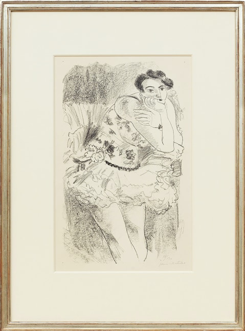Danseuse &amp;agrave; mi-jambes, Main au Menton (Pl. de l&amp;rsquo;album Dix danseuses), 1927

lithograph, edition of 130

19 3/4 x 13 in.&amp;nbsp;/&amp;nbsp;50.2 x 33 cm