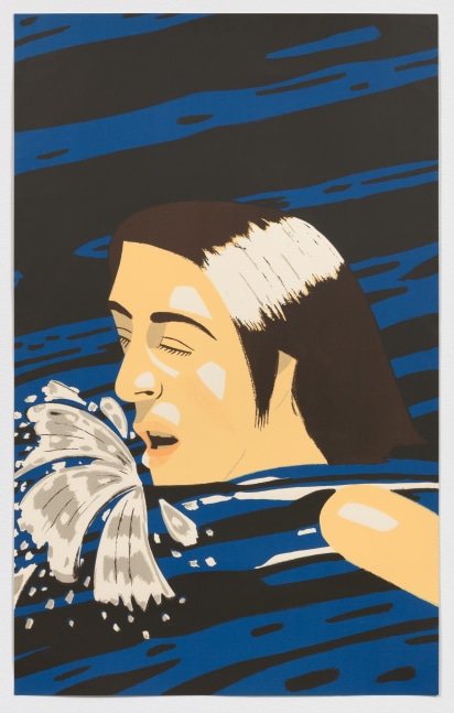 Alex Katz

Olympic Swimmer, 1976

silkscreen in five colors on White Belin d&amp;rsquo;Arches paper, edition of 200

39 7/8 x 25 in. / 101.3 x 63.5 cm
