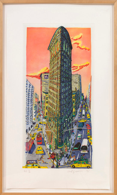 Flatiron Building, 1995

etching, soft-ground and aquatint in 5 colors on Somerset textured paper, edition of 75

45 x 26 in. / 114.3 x 66 cm