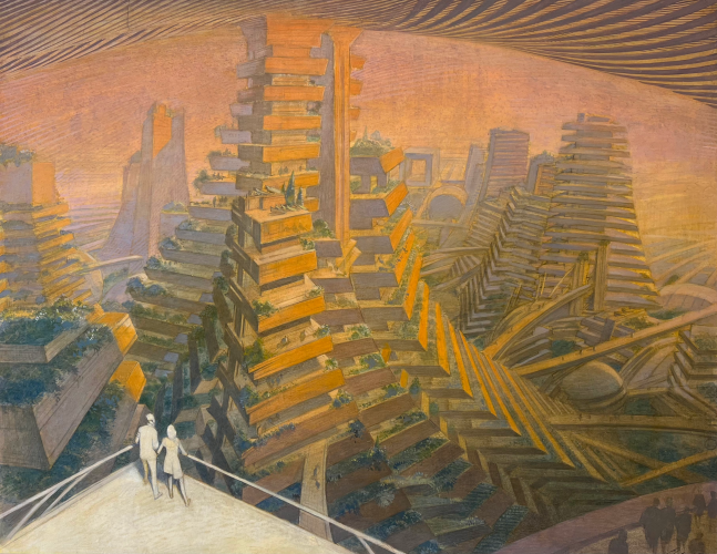 Fran&amp;ccedil;ois Schuiten

Les Villes Imaginaires, 2021

Acrylic and crayon on Arches Aquarelle paper

Framed: 24 1/2 x 30 1/4 inches (62.23 x 76.83 cm)

$20,000