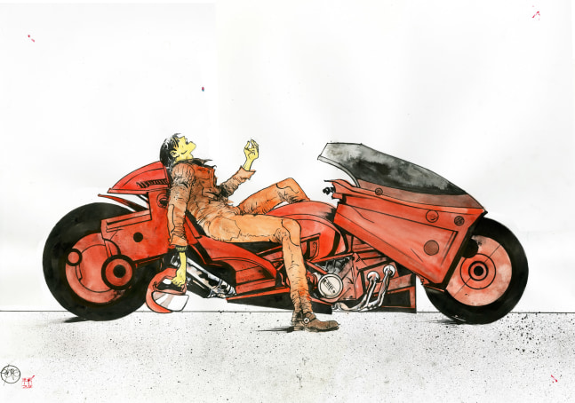 Paul Pope
A Tribute to Otomo from Paul Pope, 2021
Mixed media on paper
23 x 29 inches
$13,800 - Sold