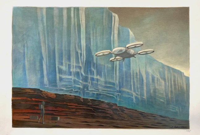 Fran&amp;ccedil;ois Schuiten

Day 142, 2021

Acrylic and crayon on Arches Aquarelle paper

Framed: 19 3/4 x 25 1/4 inches (50.16 x 64.14 cm)

$9,000