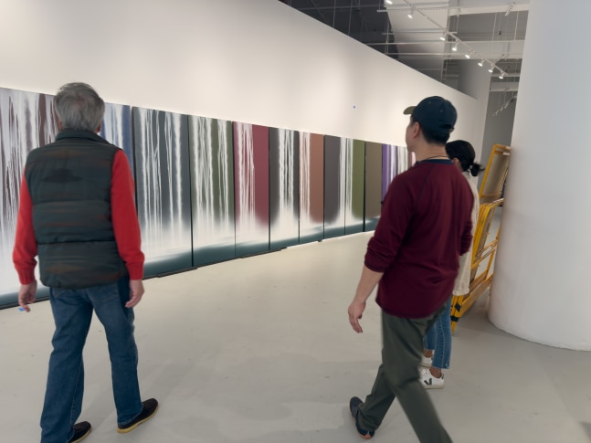 Getting ready to install works for the show.&amp;nbsp; The large exhibition space are now filled with new works.