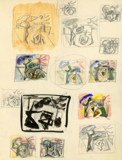 Inv# F 8 Untitled, c. 1940s-1950s
Graphite, India Ink and Gouache on Wove Paper
11 x 8.5 inches&amp;nbsp;&amp;nbsp;
27.9 x 21.6 cm