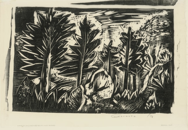 Untitled,&amp;nbsp;RBWWdC 3206-28-8, c. 1928
Oil Based Printers Ink/ Woodcut
on Handmade Japanese Paper
H: 9 1/8 x W: 13 1/2 inches