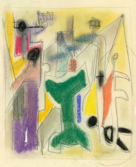 Inv# SPI 20 Untitled, c. 1940s-1950s
Graphite, Pastel and Colored Pencil on Vellum Paper
11 x 8.5 inches&amp;nbsp;&amp;nbsp;
27.9 x 21.6 cm