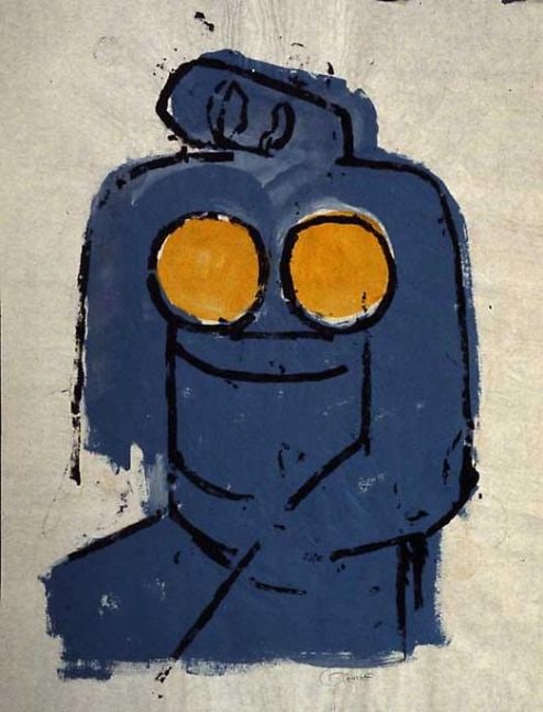 Untitled, PP 1055, 1972
Water Soluble Printer&amp;rsquo;s Ink and Casein
H: 31 1/2 x W: 23 inches