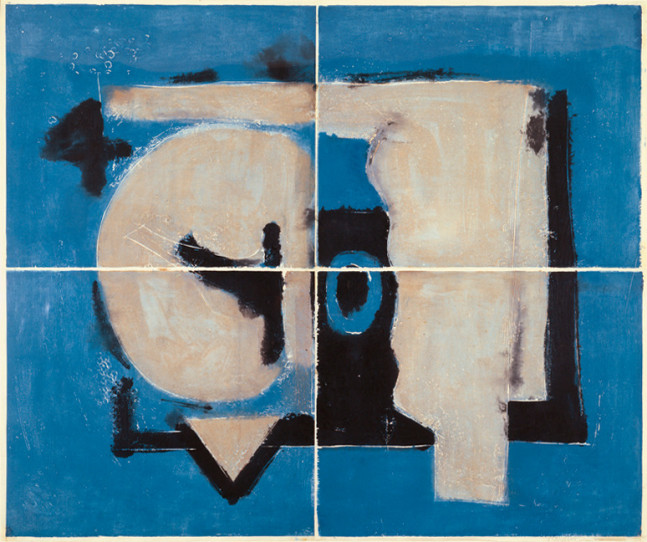 Untitled, PP 4014, 1972
Water Soluble Printer&amp;rsquo;s Ink and Casein
on Handmade Japanese Paper
H:&amp;nbsp;38 3/4 x W: 47 inches