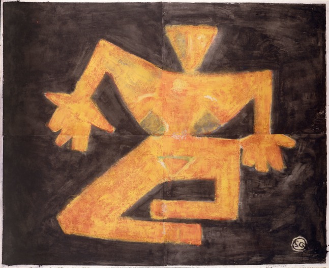 Untitled, PP 4198, 1980
Water Soluble Printer&amp;rsquo;s Ink and Casein
on Handmade Japanese Paper
H:&amp;nbsp;38 1/2 x W: 48 3/4 inches

Private Collection