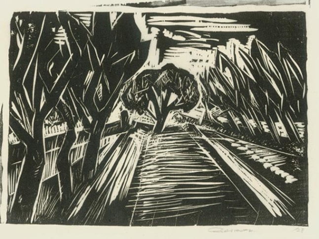 Untitled,&amp;nbsp;RBWWdC 3107, c. 1928
Woodcut,&amp;nbsp;Oil Based Printer&amp;rsquo;s Ink&amp;nbsp;
on Handmade Japanese Paper
H:&amp;nbsp;9 3/4 x W: 13 1/4 inches