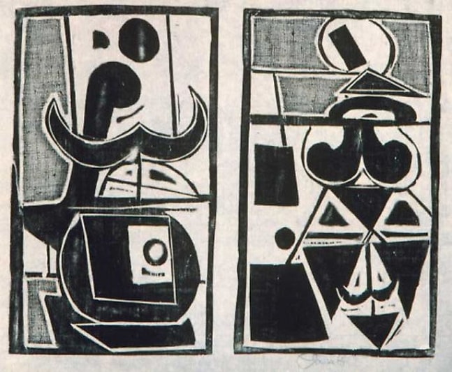 Inv# AWdC-CM 1102-12 Untitled, c.1940-50s
Water Soluble Printer&amp;#39;s Ink
on Handmade Japanese Laid Paper
9 13/16 x 13 1/4 inches&amp;nbsp;
24.92 x 33.66 cm

Private Collection