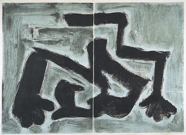 Untitled, PP 2083, c. 1972
Water Soluble Printer&amp;rsquo;s Ink and Casein
on Handmade Japanese Paper
H:&amp;nbsp;28 3/4 x W: 40 7/8 inches