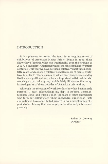 A.A.A. American Master Prints 1900-1950