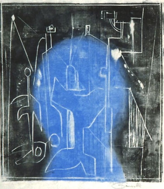 Untitled, AWdC 0203, c. 1940-60s
Water Soluble Printer&amp;rsquo;s Ink
on Japanese Paper
H: 9&amp;nbsp; x 8 inches (approx)
Collection: Smith College Museum