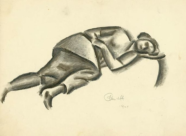 Inv# GDrP 013 Untitled, 1924
Graphite and Conte on Silverpoint Prepared Paper
7 1/8 x 9 1/2 inches&amp;nbsp;&amp;nbsp;
18.11 x 24.13 cm