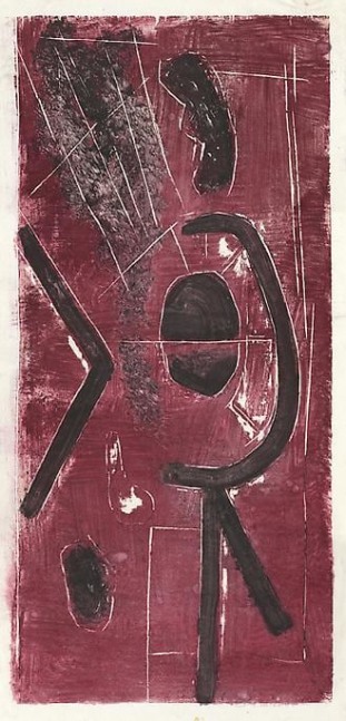 Inv# AWdC-M 2602-3 Untitled, c.1960s
Water Soluble Printer&amp;#39;s Ink
on Handmade Japanese Paper
32 1/2 x 16 inches&amp;nbsp;
82.55 x 40.64 cm
